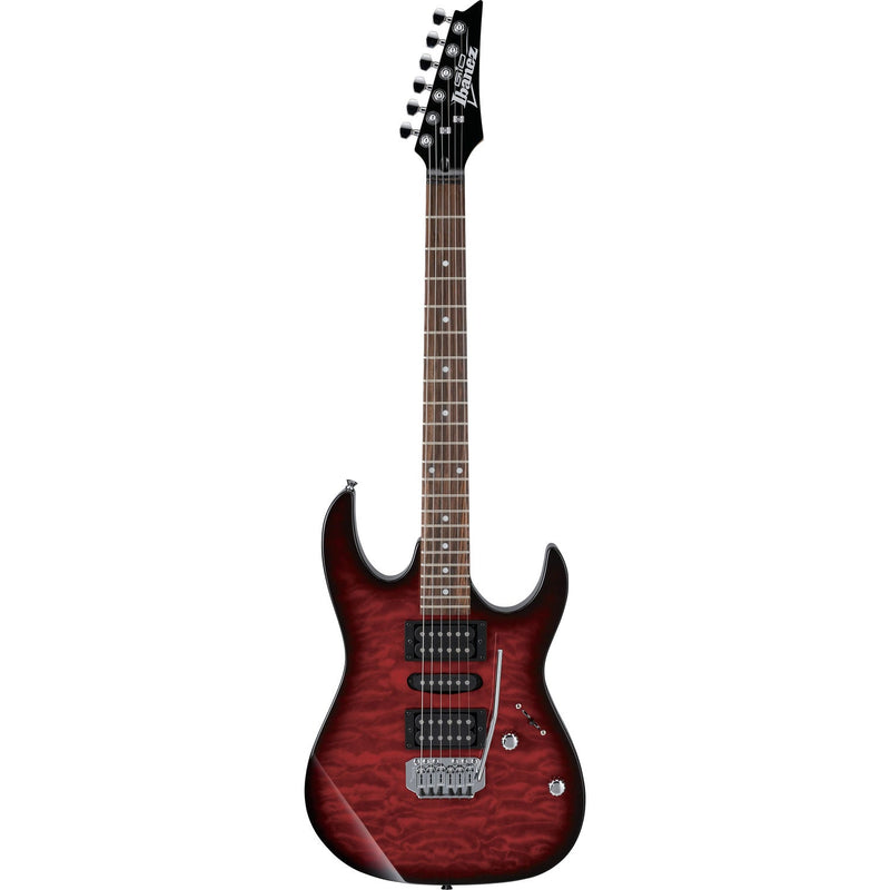 Ibanez GRX70QA RG GIO Series Electric Guitar, Transparent Red Burst
