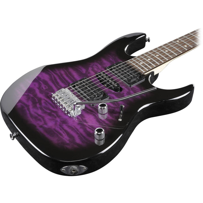 Ibanez GRX70QA RG GIO Series Electric Guitar, Transparent Violet Sunburst