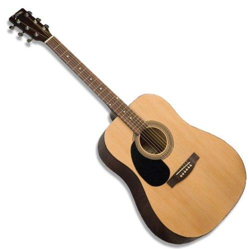 Johnson JG-624-N Dreadnaught Acoustic Guitar, Left Hand-Natural