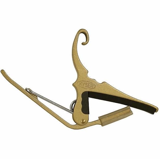KYSER KG6G Quick-Change Capo for 6-String Acoustic Guitars, Gold-Dirt Cheep