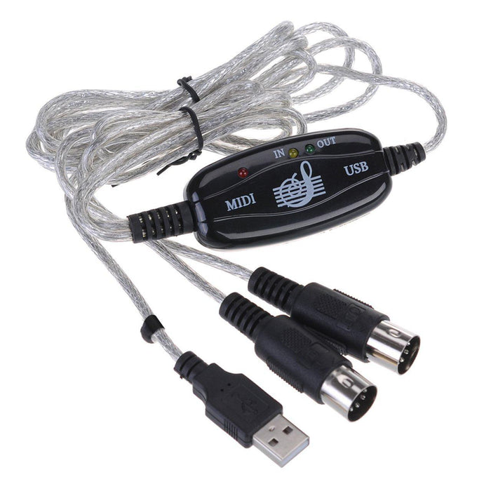 MIDI to USB Cable Converter UM002 For Round Port MIDI Devices-Dirt Cheep