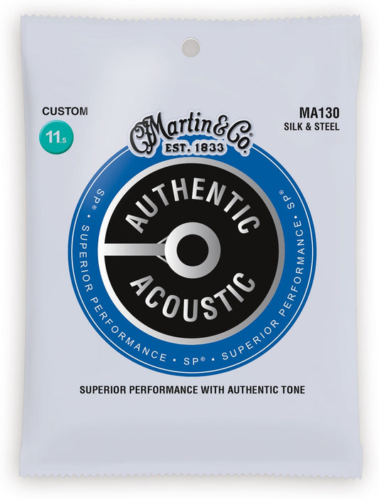 Martin MA130 Silk & Steel Acoustic Strings .0115-.047-Dirt Cheep