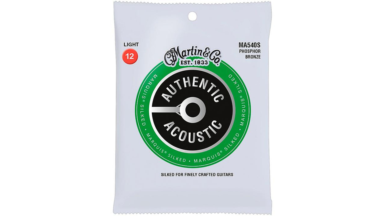 Martin MA540S Marquis Silked Phosphor Bronze Authentic Acoustic Guitar Strings Light 12-54