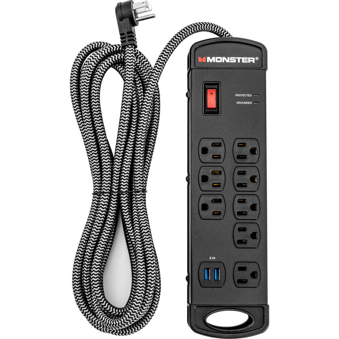 Monster Cable Pro MI Power 8-Outlet Surge Protector + USB Surge Protector