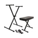 On-Stage Stands KPK6550 Keyboard Stand and Bench Pak with Sustain Pedal-Dirt Cheep