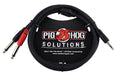 Pig Hog PB-S3403 3.5 mm Stereo to Dual 1/4" Mono (Male) Stereo Breakout Cable, 3 Feet-Dirt Cheep