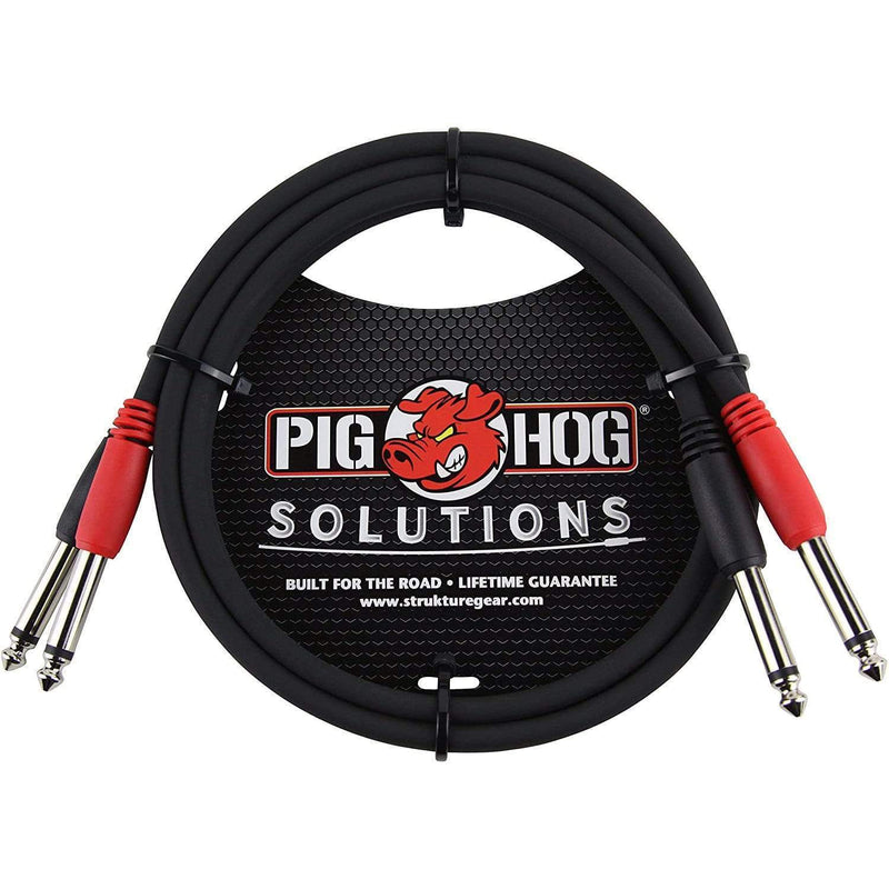 Pig Hog PD-21403 1/4"-1/4" Dual Cable, 3ft-Dirt Cheep