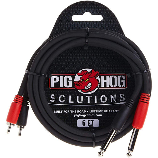 Pig Hog PD-R1406 6ft RCA-1/4" Dual Cable-Dirt Cheep