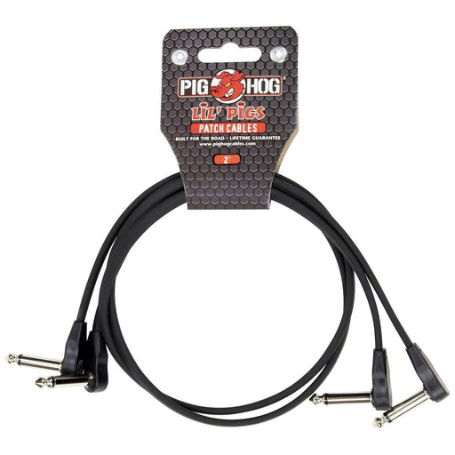 Pig Hog PHLSK2BK Lil' Pigs 2ft Low Profile Patch Cables, 2-Pack-Dirt Cheep