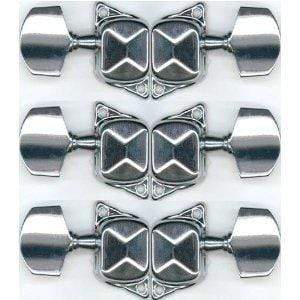 Ping P2642 Chrome Standard Button Guitar Tuning Machines, 3x3, Set of 6-Dirt Cheep