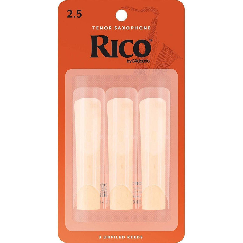 Rico Tenor Sax Reeds, Strength 2.5, 3-pack-Dirt Cheep