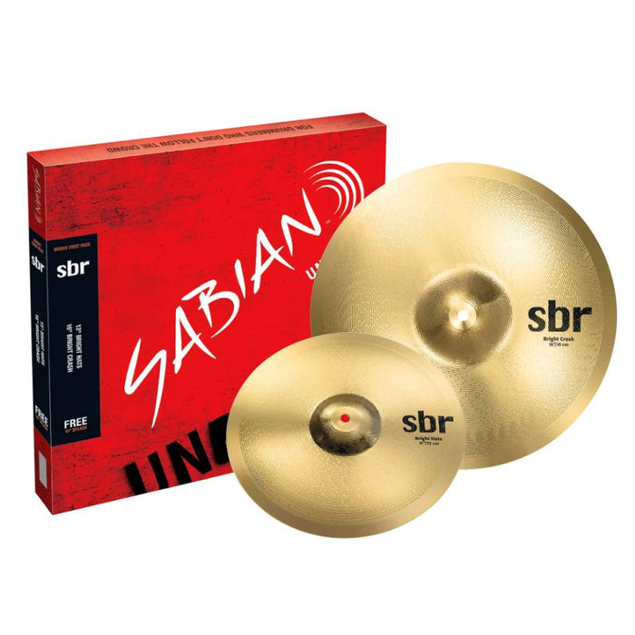 Sabian SBR First Pack Cymbal Bundle, 13" Hi Hats 16" Crash