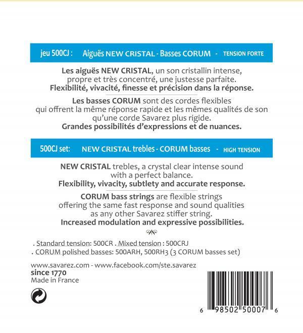 Savarez Corum New Cristal 500CJ High Tension Strings