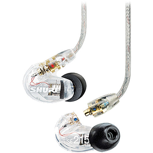 Shure SE215 Sound-Isolating Earphones with 3.5mm Remote/Mic Cable (Clear)