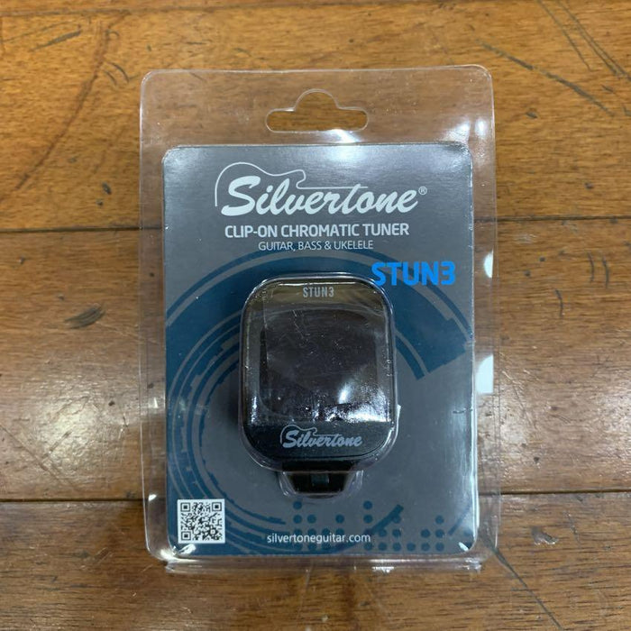 Silvertone STUN3 Clip-On Chromatic Tuner, Black