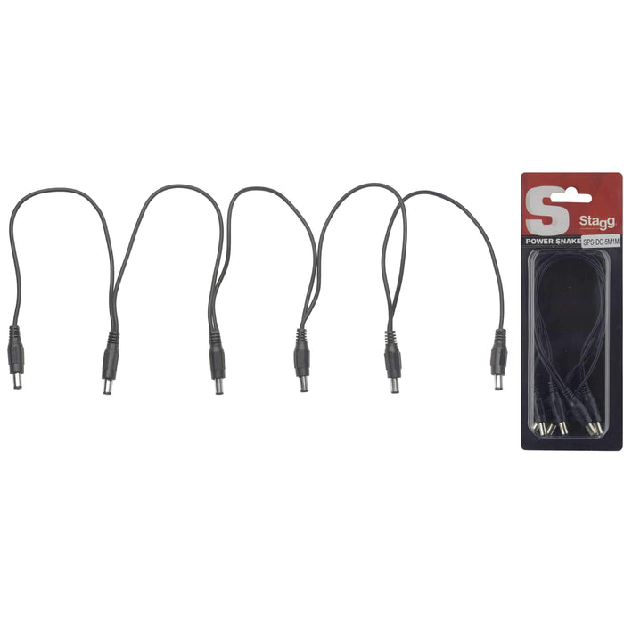 Stagg SPS-DC-5M1F 5-Way Power Supply Cable for Guitar Effects Pedals-Dirt Cheep