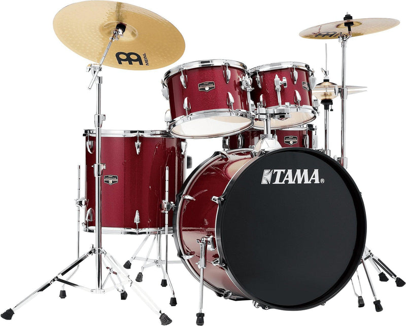 Tama Imperialstar IE52C 5-piece Complete Drum Set with Snare Drum and Meinl Cymbals - Candy Apple Mist