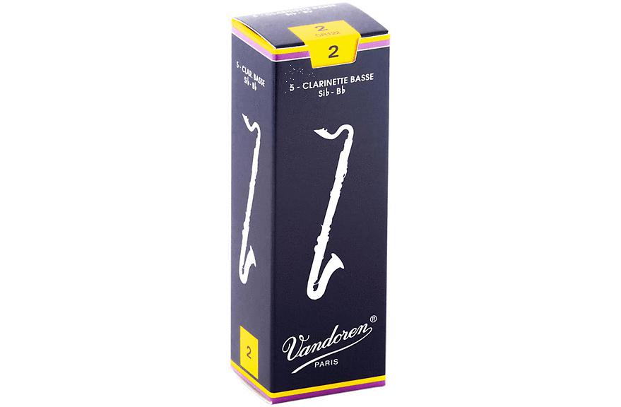 Vandoren CR122 Bass Clarinet Reeds, 2 Strength, Box of 5-Dirt Cheep
