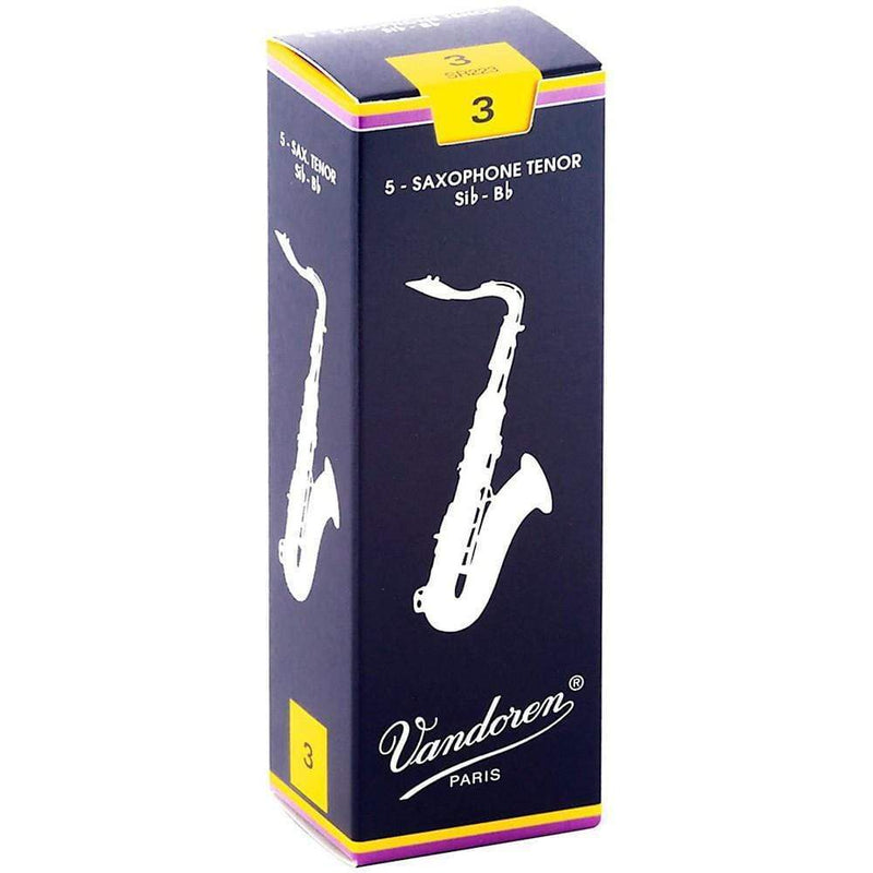 Vandoren SR223 Tenor Saxophone Traditional Reeds Strength 3.0; Box of 5-Dirt Cheep