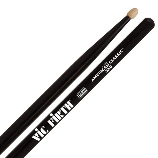 Vic Firth 5AB American Classic Black 5A Wood Tip Drumsticks, Pair-Dirt Cheep